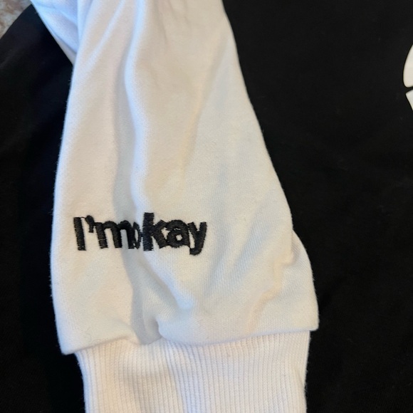 New Monmoe Anime Hoodie Size XL Mens Unisex Black White Fall Winter Sweatshirt - Picture 8 of 9